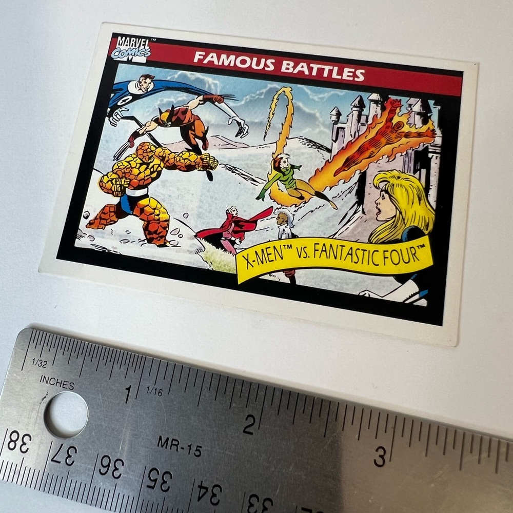 1990 Impel Marvel Universe #101 X-Men Vs Fantastic Four Famous Battles